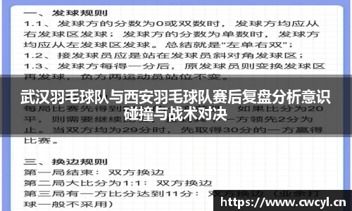 武汉羽毛球队与西安羽毛球队赛后复盘分析意识碰撞与战术对决